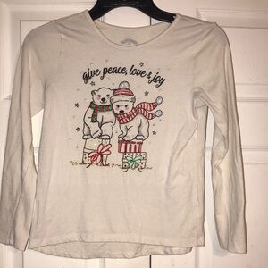 Girl’s Holiday Time Polar Bear Tee